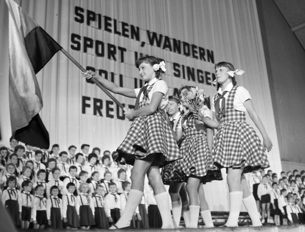 IV. Pioniertreffen der Pionierorganisation "Ernst Thälmann" vom 9. bis 20. August 1961 in Erfurt.
